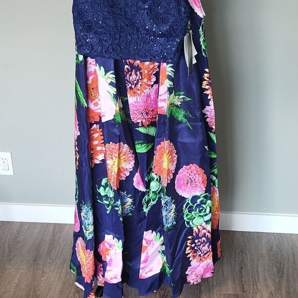 Women's Sequin Hearts Two-Piece Gown, Size 7 - Blue - Picture 3 of 6